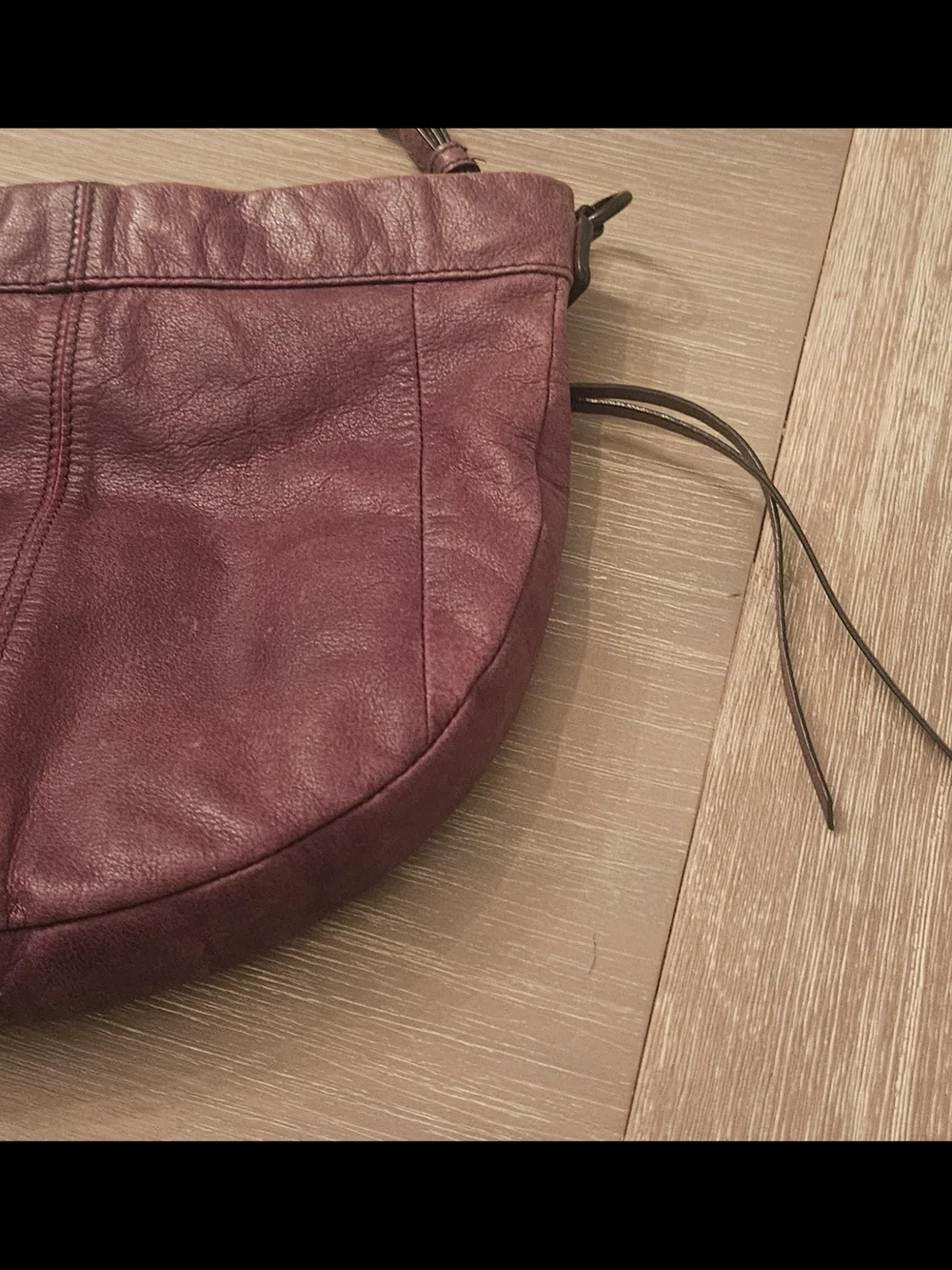Elliot Lucca Leather Crossbody Bag in Deep Burgundy